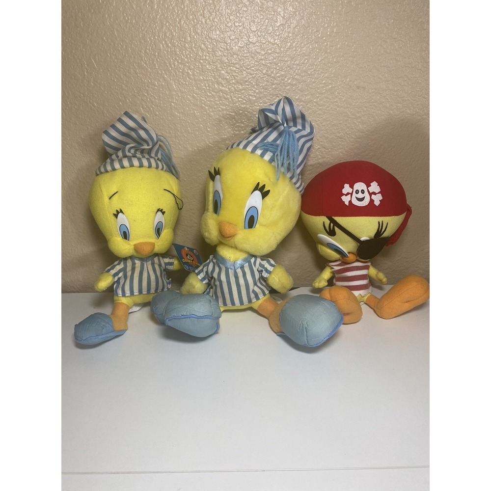 Looney Tunes Tweety Bird Stuffed Toy Plush (lot of 3)